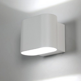 Cool white light illuminating an outdoor pathway